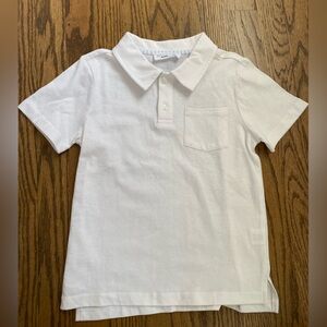 Minnow boys white cotton polo - 5/6T